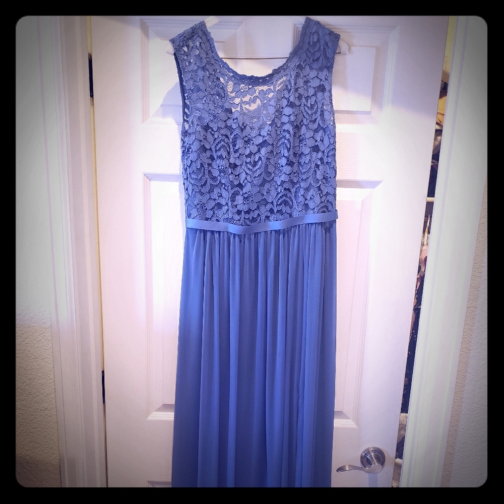 David's Bridal Bridesmaid Dress with Lace Bodice